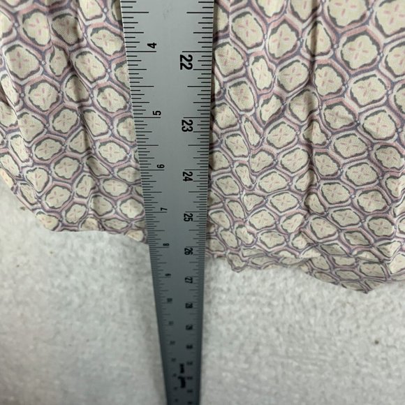 Cynthia‎ Rowley Blouse Women's Medium Geometric V-Neck Long Sleeve 7916 - Picture 5 of 6